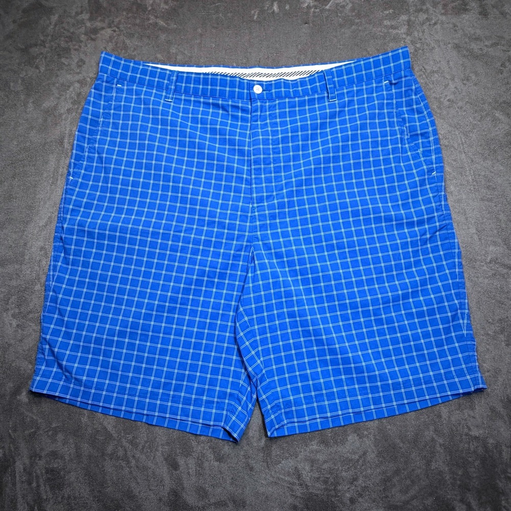 FootJoy Golf Shorts Mens 42 Blue Windowpane Plaid Lightweight Performance Active